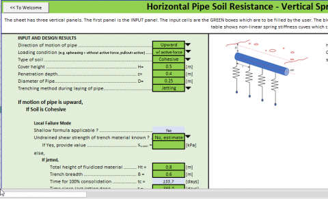 Horizontal Spring Line Utility Horizontal Pipe Soil Resistance – Vertical Spring Generator