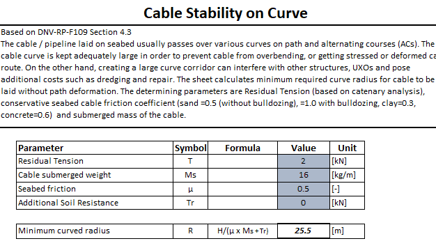 Subsea Cable Calculator TheNavalArch 6
